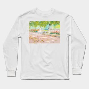 Terrace, Prospect Park (1887) By William Merritt Chase Long Sleeve T-Shirt